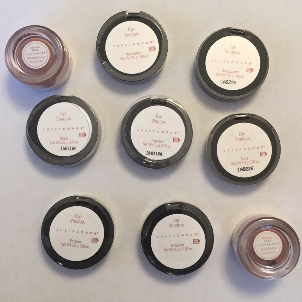 9 new Sheer Cover eyeshadow mousse blush